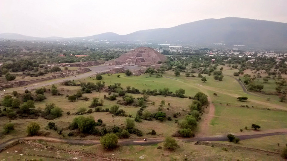 Vista desde la Pirámide del Sol, Teotihuacán